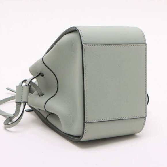 Loewe Hammock Drawstring Mini Leather Shoulder Bag Green - Picture 4 of 12